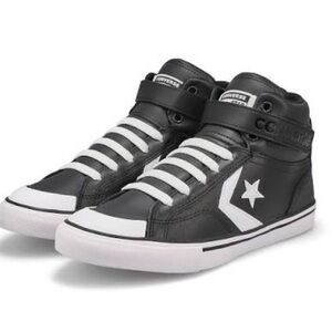 BRAND NEW boy youth converse pro
blaze hi strap leather shoes size 5.5Y